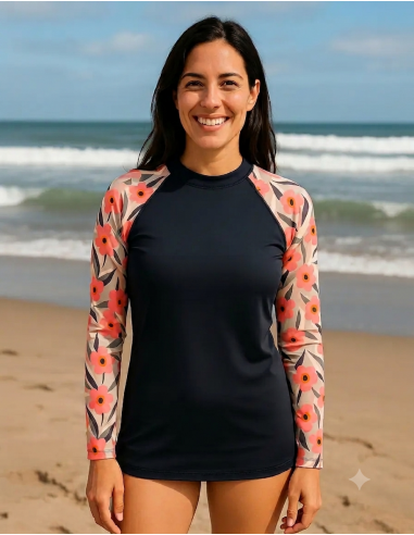 Remera Elena- Flores Coral