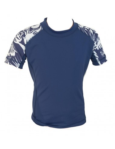 Remera Lycra Bali Azul combinada